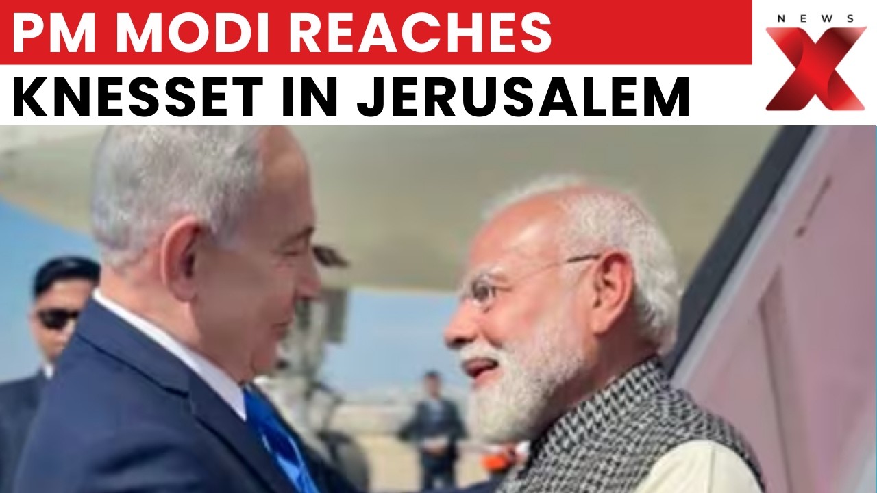 PM Modi In Israel: PM Modi Arrives at Knesset to Address Israeli Parliament | Latest News | NewsX