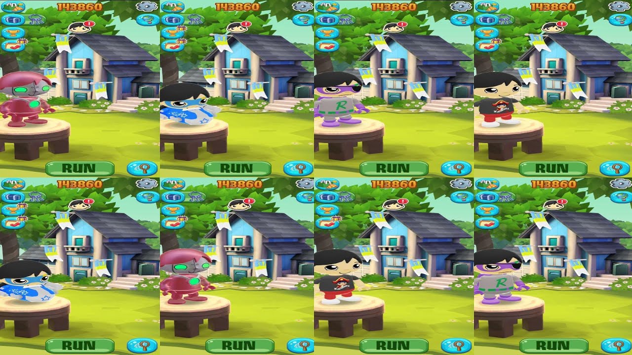 Tag with Ryan - Blue Titan 🆚 Dark Titan 🆚 Pirate T-Shirt Ryan 🆚 Infra-red Robo 