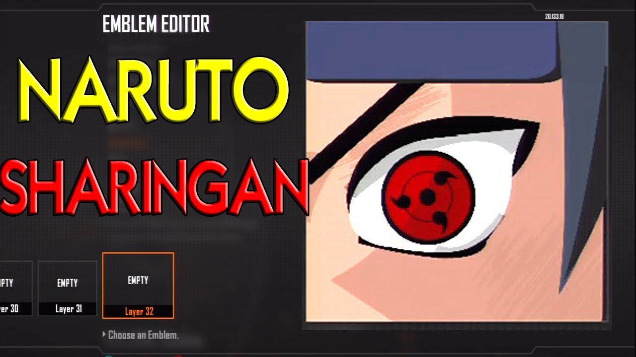 Black Ops 2 - Sasuke Uchiha - Sharingan Emblem Tutorial