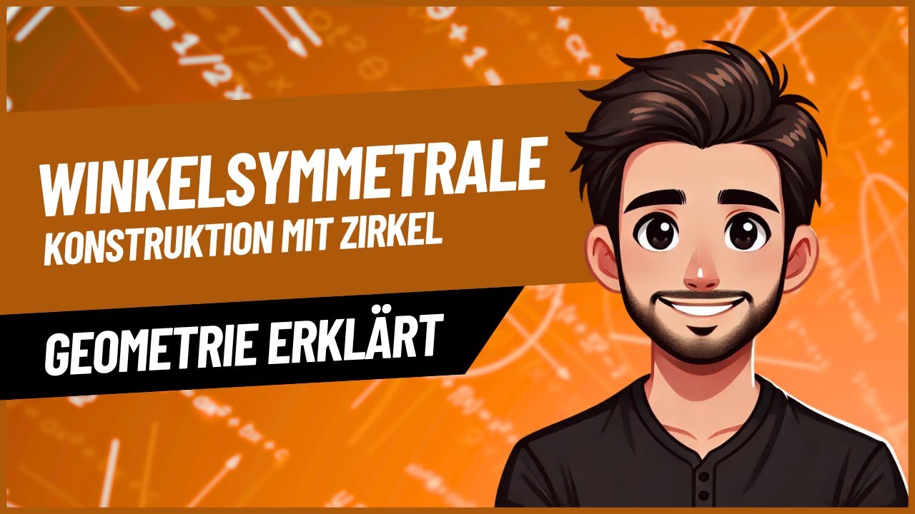 Winkelsymmetrale (Winkelhalbierende) - Konstruktion mit Zirkel, Winkel halbieren