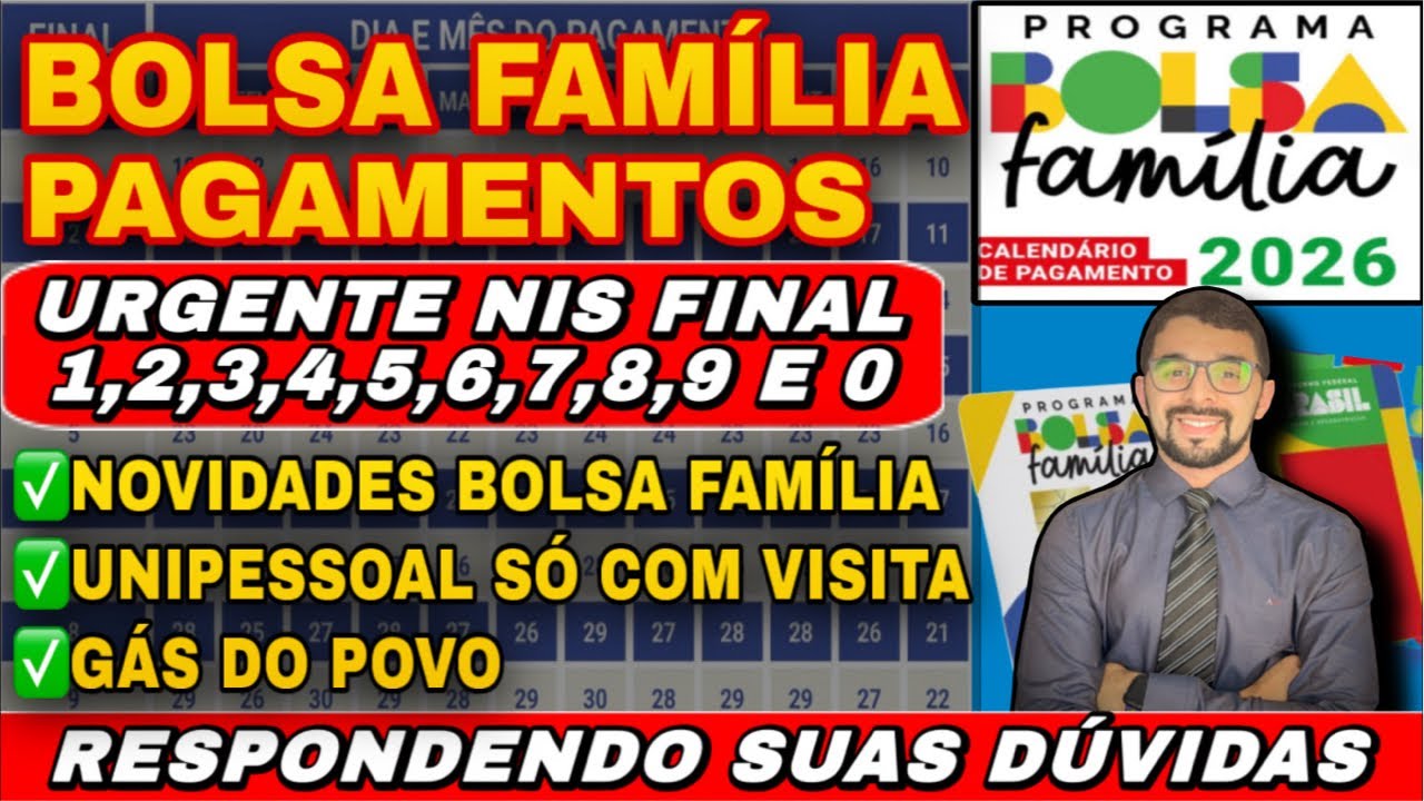 BOLSA FAMÍLIA 2026: NOVIDADES PARA ESSE ANO, FIM DOS UNIPESSOAIS? GÁS DO POVO JANEIRO! -LIVE-