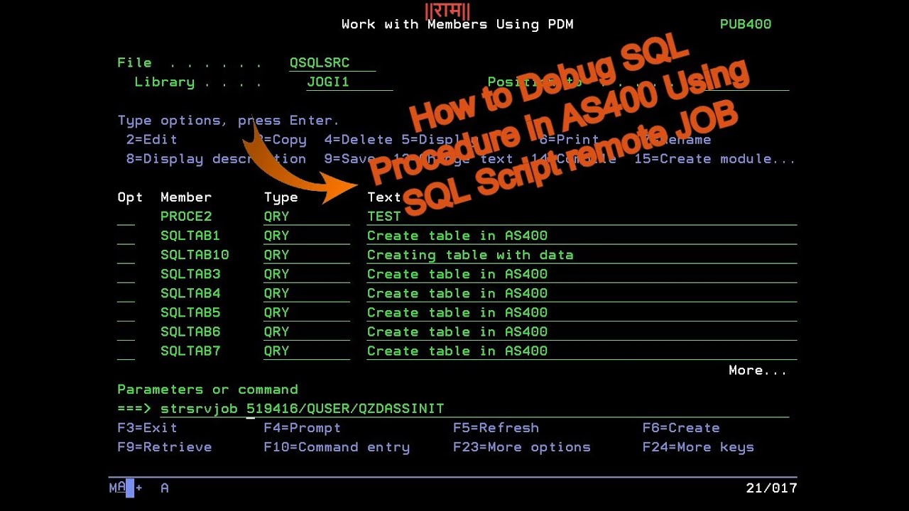 Debugging Stored Procedures and Exit Programs - IBM using SQL Script