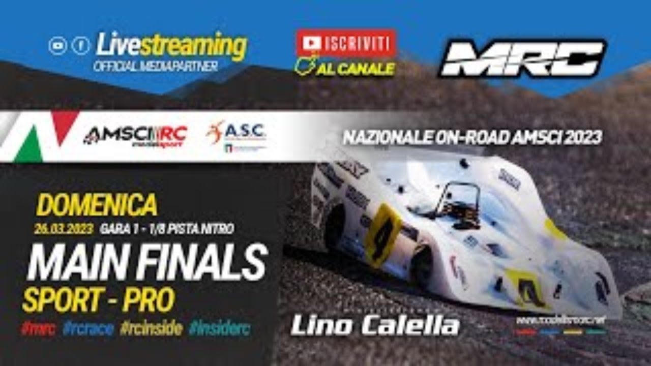 Finale A PRO - 1/8 ONROAD - GARA1 - C. N. AMSCI 2023 - LOCOROTONDO -  Remote Control Car