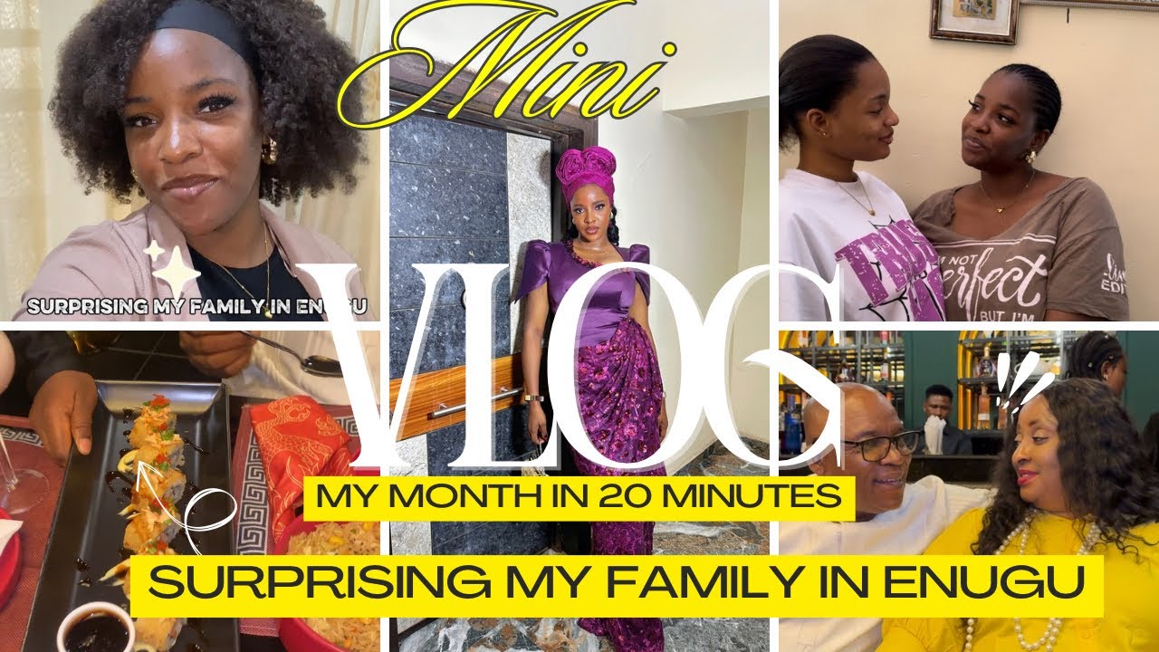I traveled to surprise my family // Lagos Party mini vlog #ogeejeagwu #enugu 