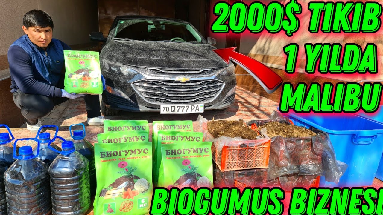 2000$ TIKIB 1 YILDA 20000$ DAROMADLI BIOGUMUS BIZNESI