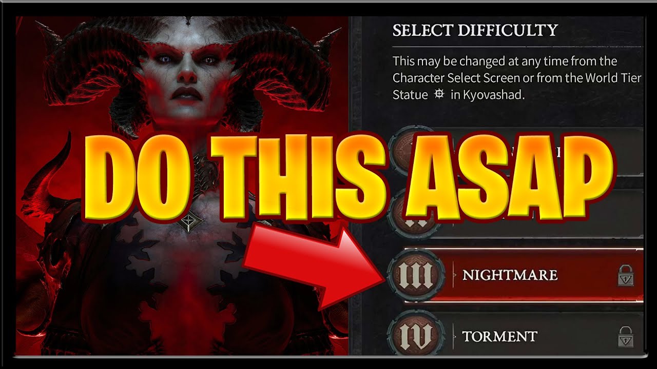 DO THIS ASAP IN Diablo 4 : Unlocking World Tiers, How to Unlock World Tier Guide (AFTER Campaign)