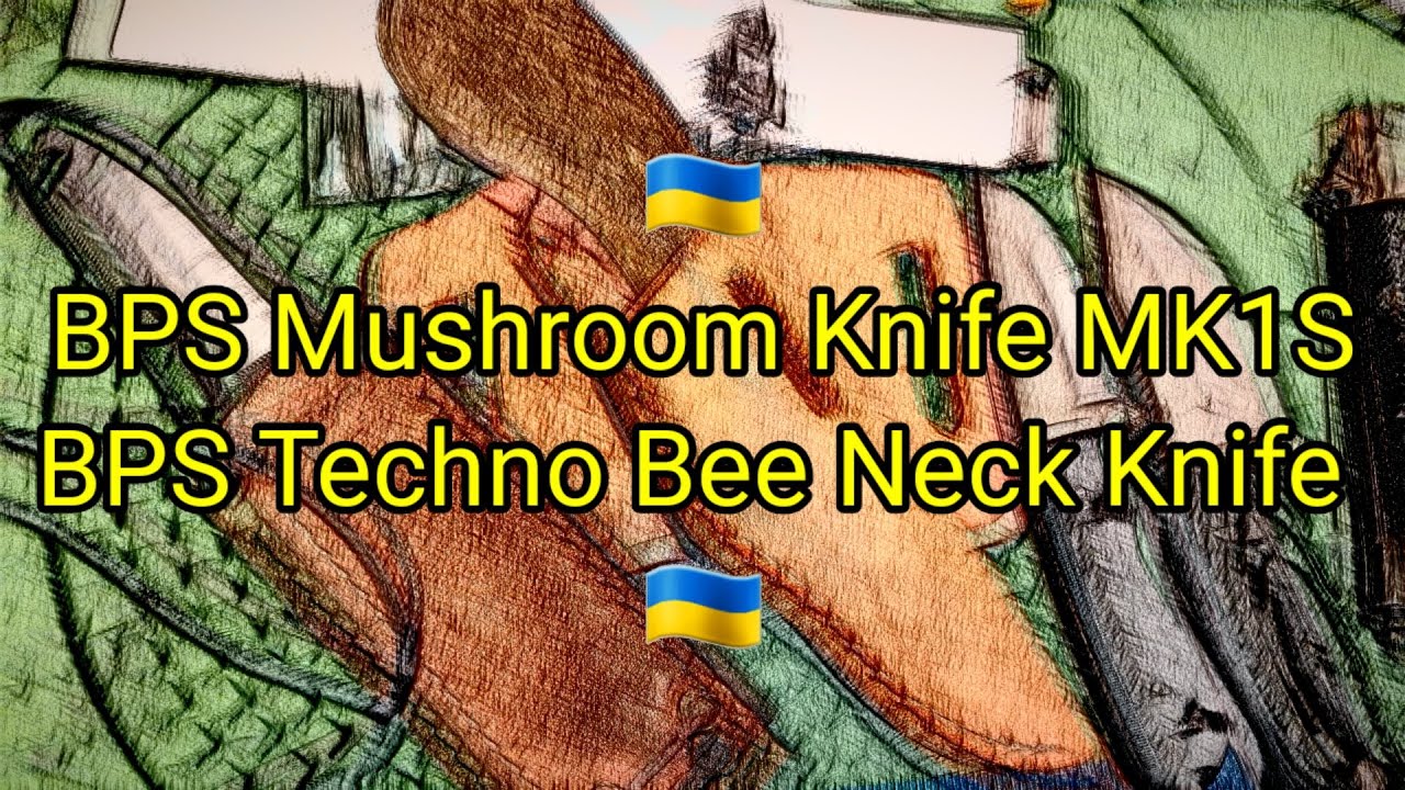 (635) 🇺🇦 BPS Mushroom Knife MK1S 🔹️BPS Techno Bee Neck Knife  🇺🇦