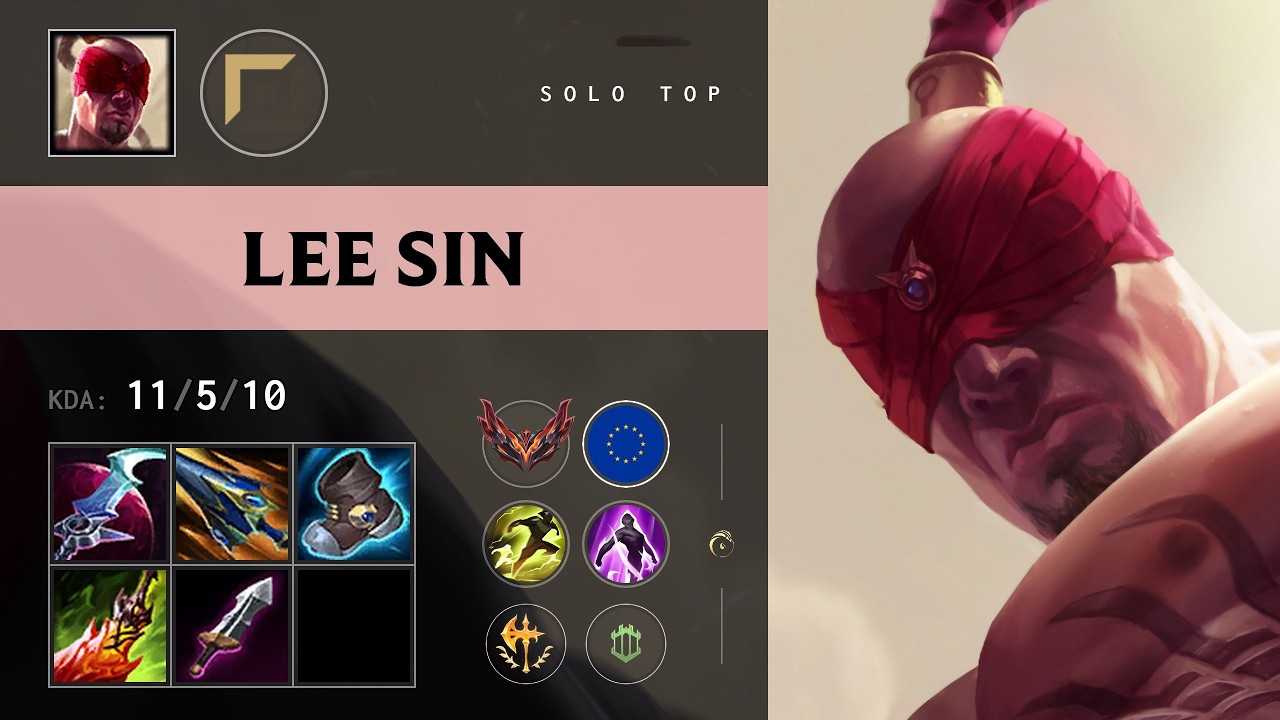 Lee Sin Top vs Yone - EUW Grandmaster Patch 26.16