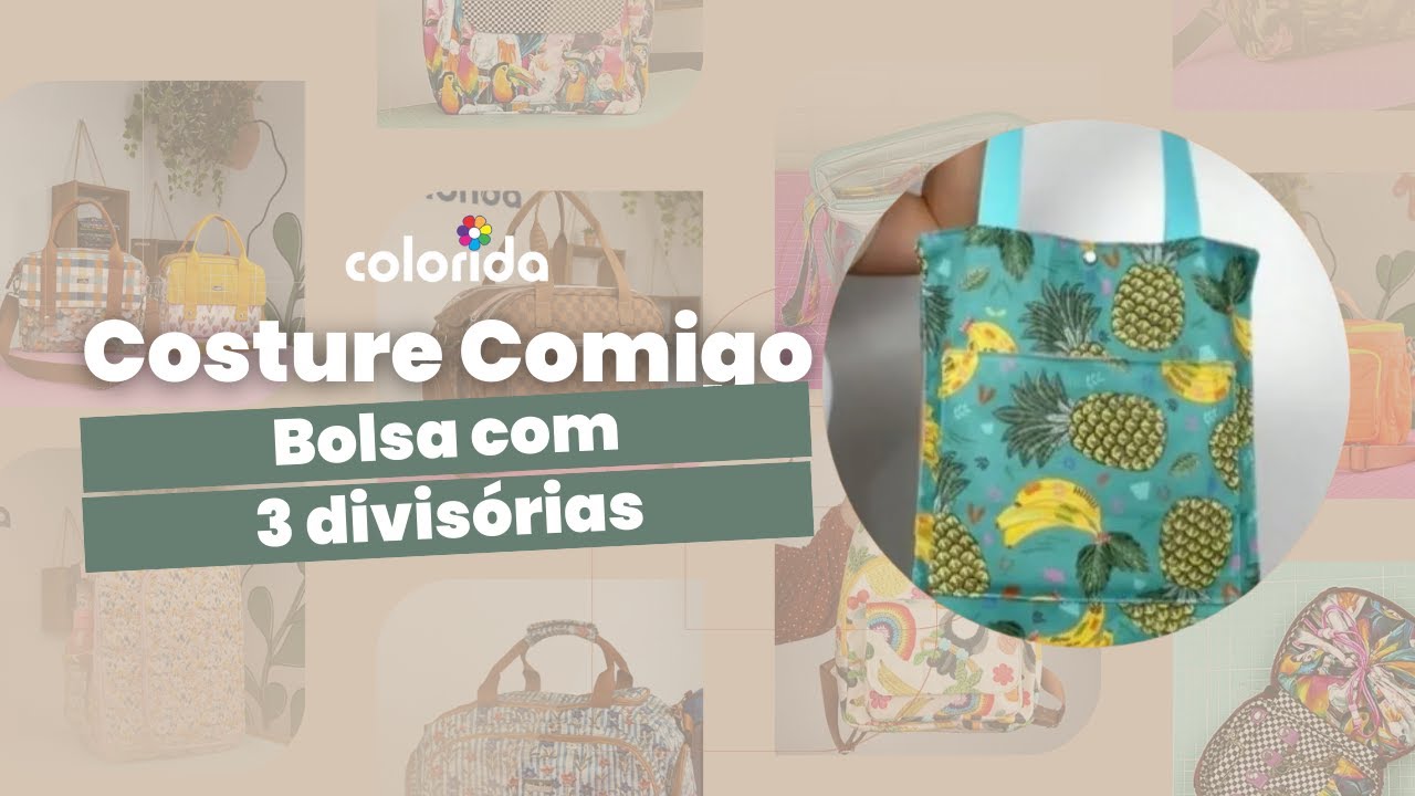 Bolsa com 3 divisórias