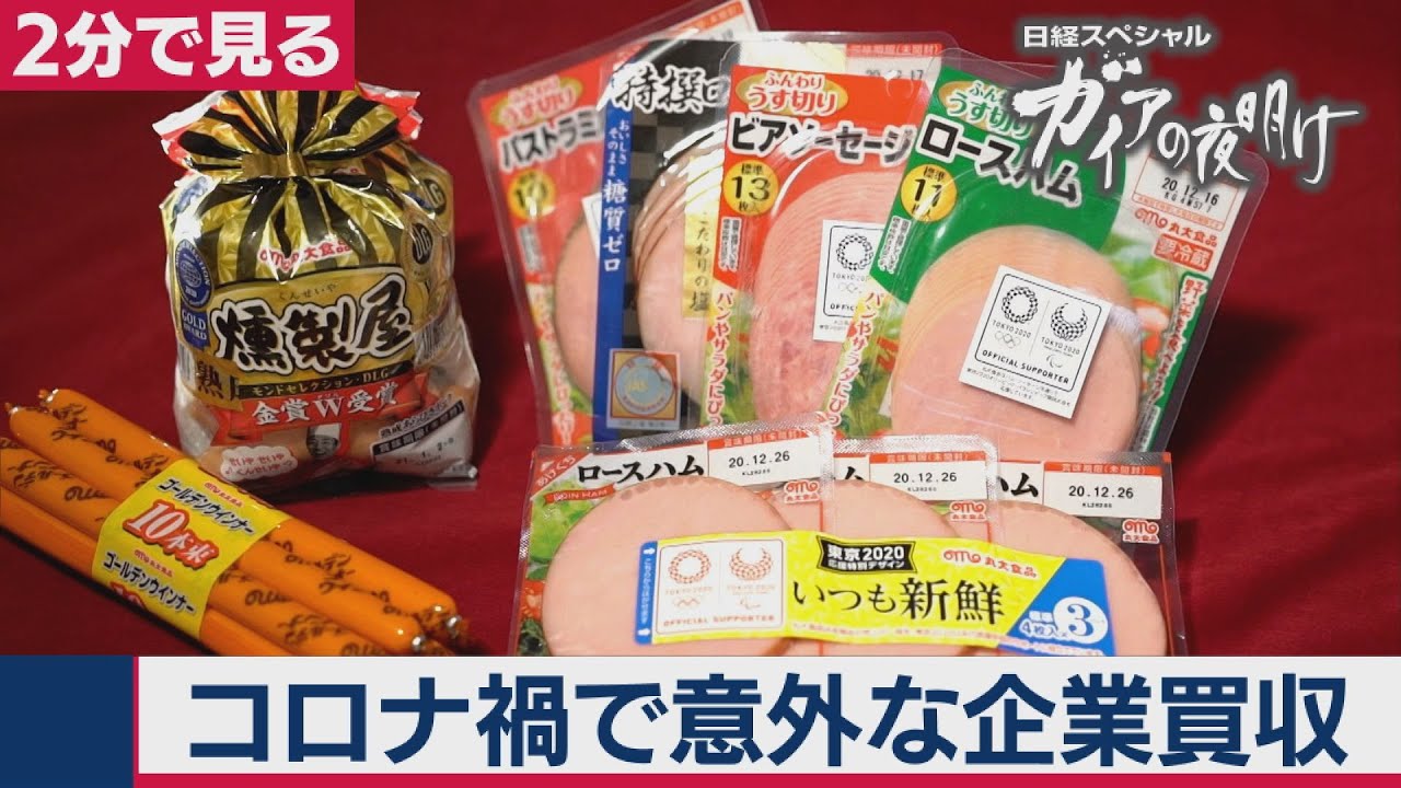 丸大食品が買収した意外な企業！コロナ禍でも攻めるM＆A【2分で見るガイアの夜明け】（2020年12月8日OA）