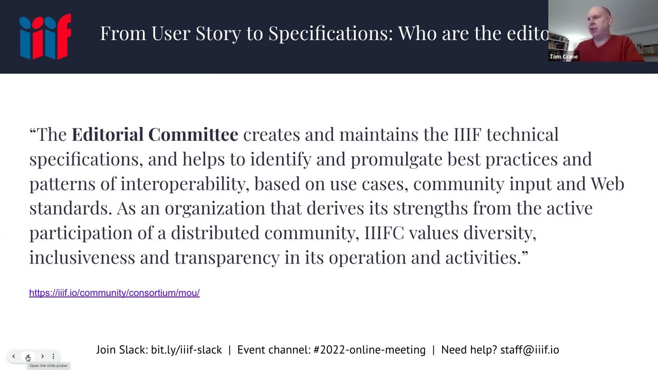 From User Story to Specifications: How the IIIF Process Works + Q&A w/ IIIF Editors - IIIF Meeting