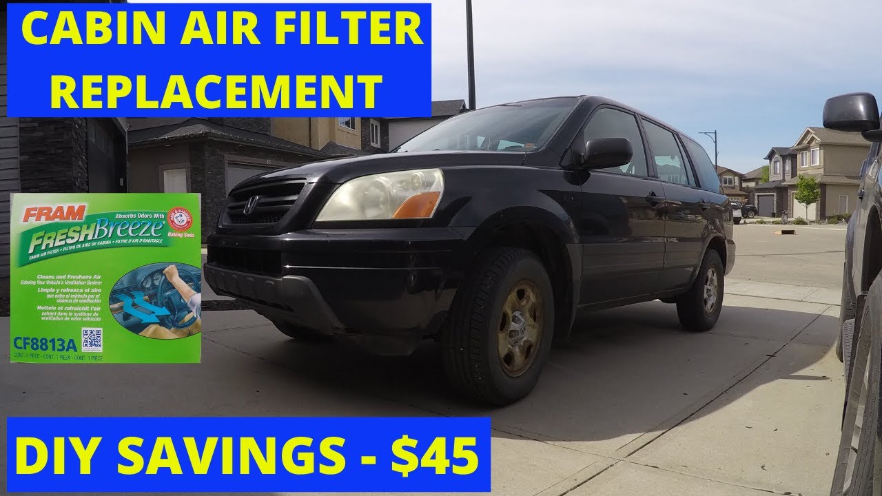 Замена воздушного фильтра салона Honda Pilot 2005 года