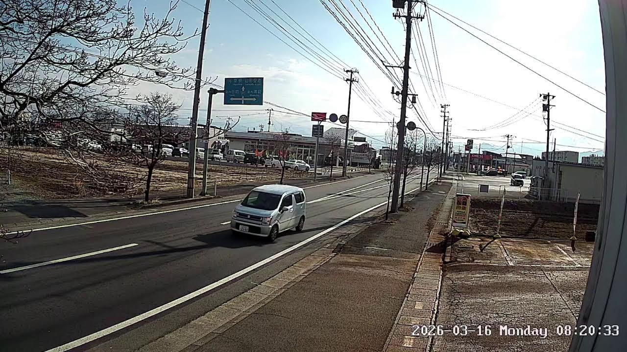 山形県西村山郡河北町谷地月山堂県道282号線ライブカメラ Yamagata Nsimuragun Live Camera.world.cam