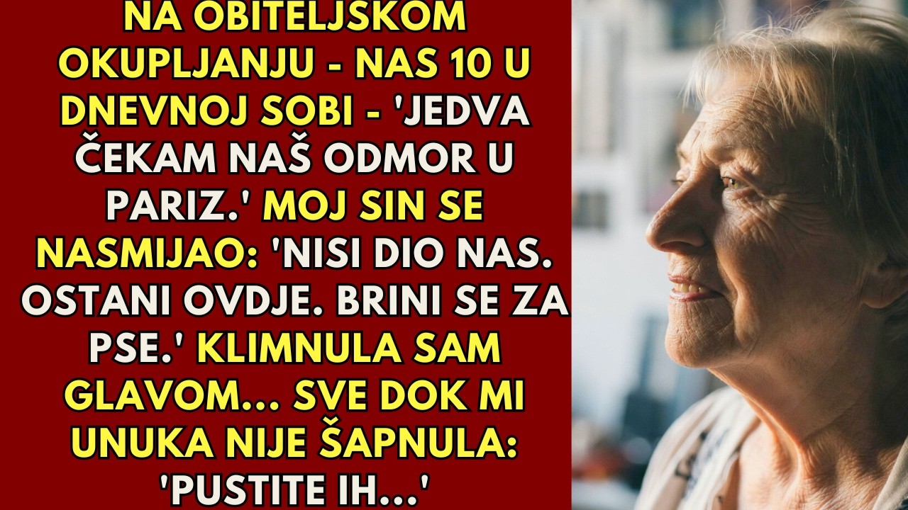 Djeca su me isključila iz putovanja u Pariz kako bih se brinula o psima, a onda je moja unuka rekla.