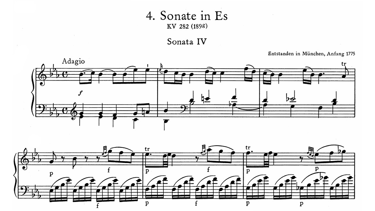 Mozart / Artur Balsam, 1960: Piano Sonata in E-flat major, K. 282 - MHS 3056
