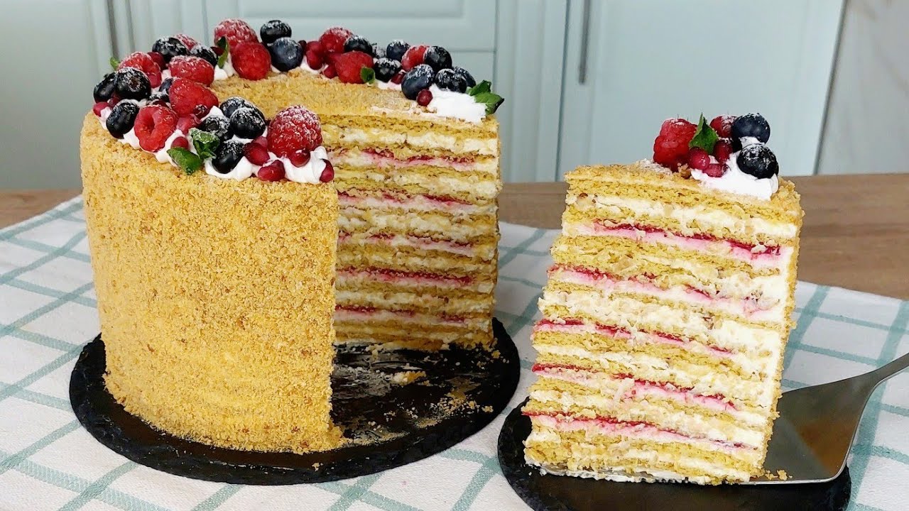 Самый вкусный медовик, из коржей с медом и кислым сметаной