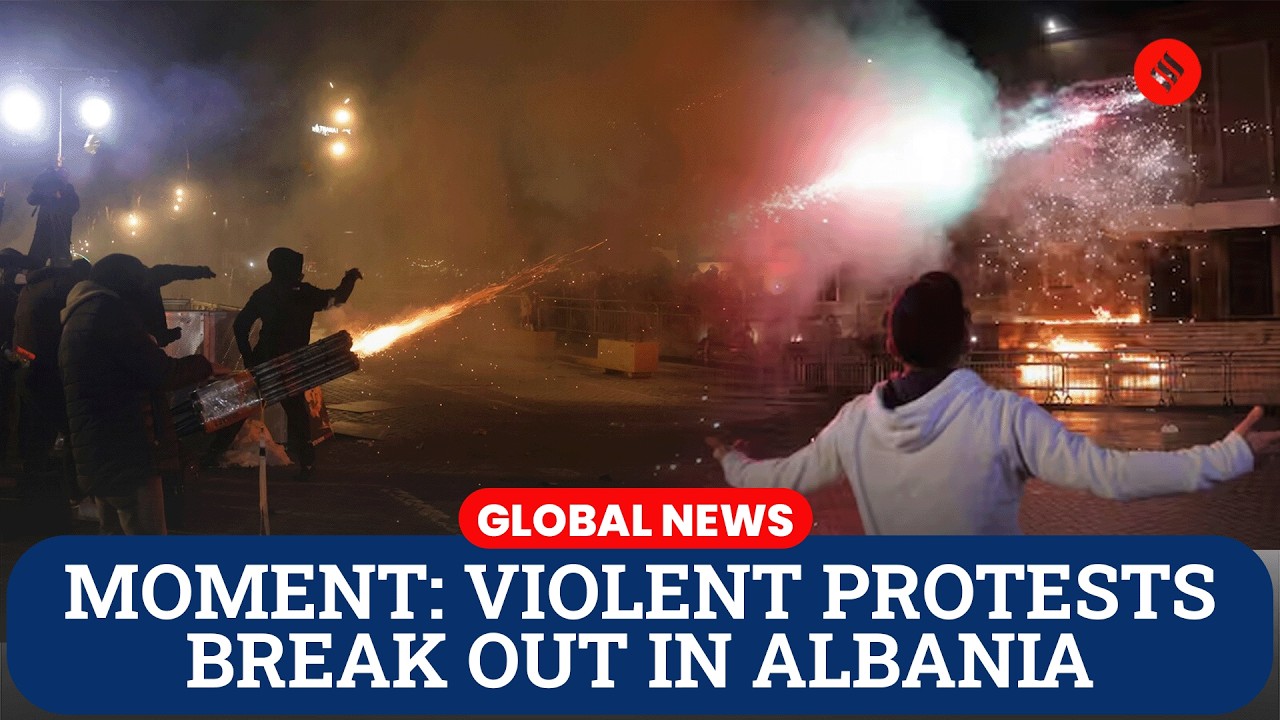 WATCH: Violent protests erupt in Tirana over graft allegations against Albania’s deputy PM