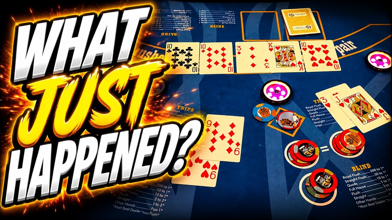 ULTIMATE TEXAS HOLD 'EM in LAS VEGAS! WHAT JUST HAPPENED?!? 🍀🍀 (UTH) IRL