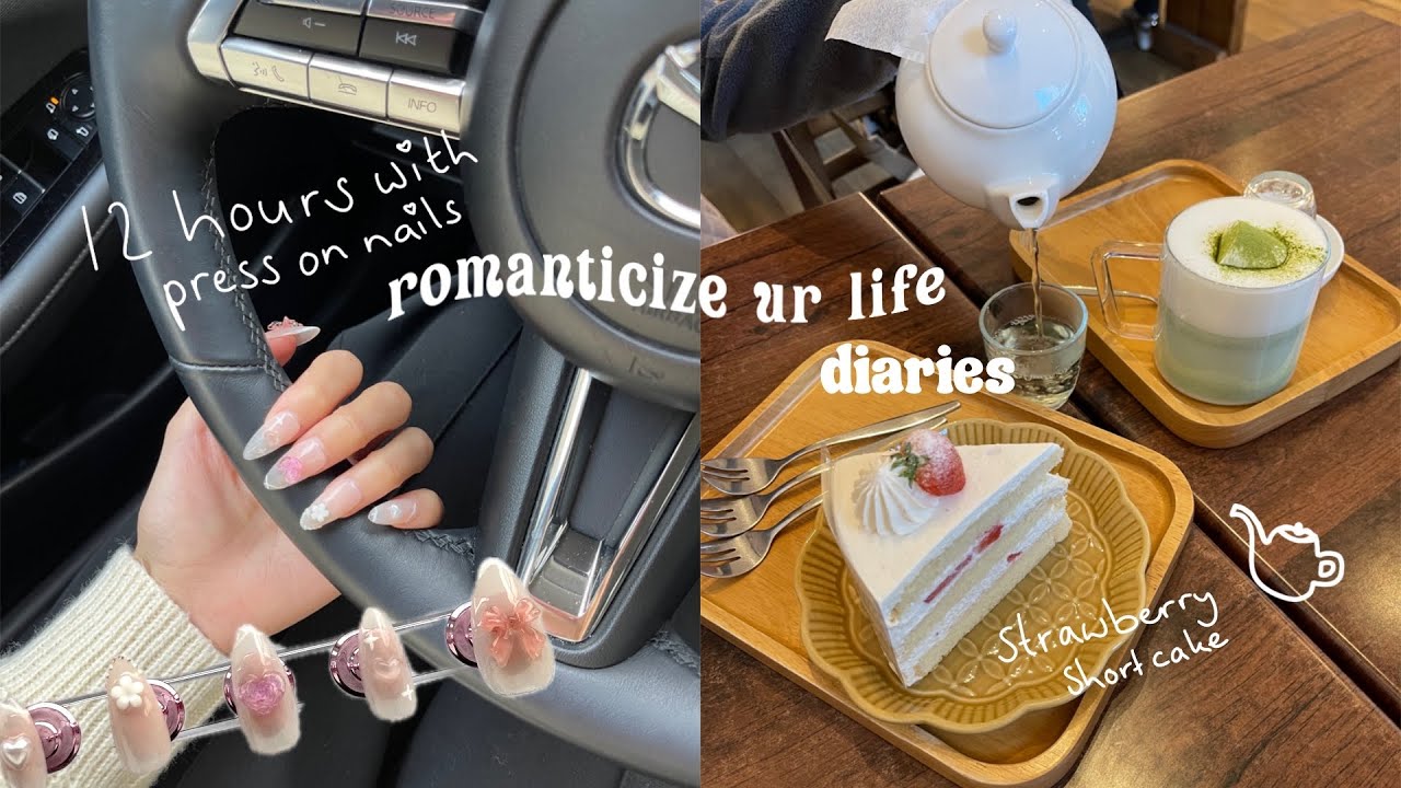 dear diary vol. 1 🔖 12 hours with press on nails, matcha white choco, dad’s birthday 💅🏼🍵🎂