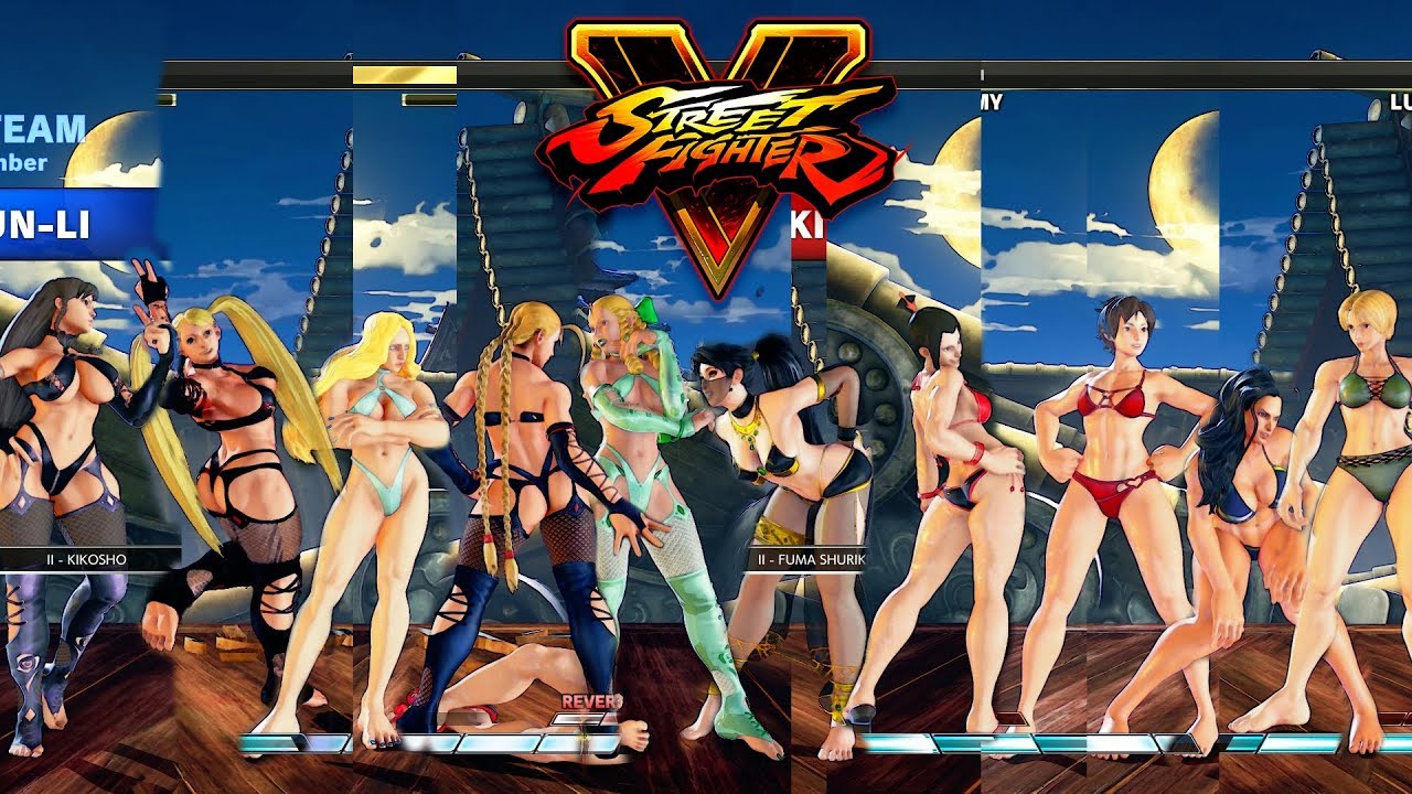 Street Fighter V AE Karin/Cammy/Kolin/R.Mika/Chun Li vs Ibuki/Juri/Sakura/Laura/Lucia PC Mod