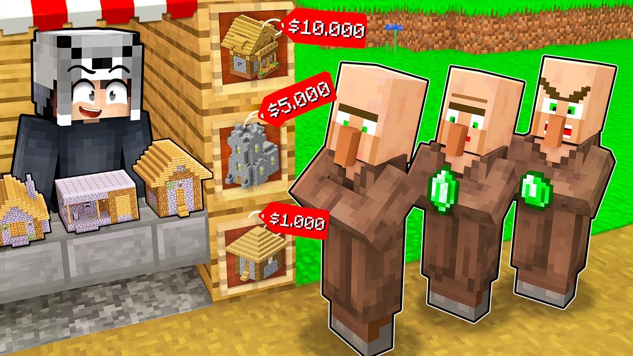 KÖYLÜLERE EV SATARAK MİLYONER OLDUM - Minecraft