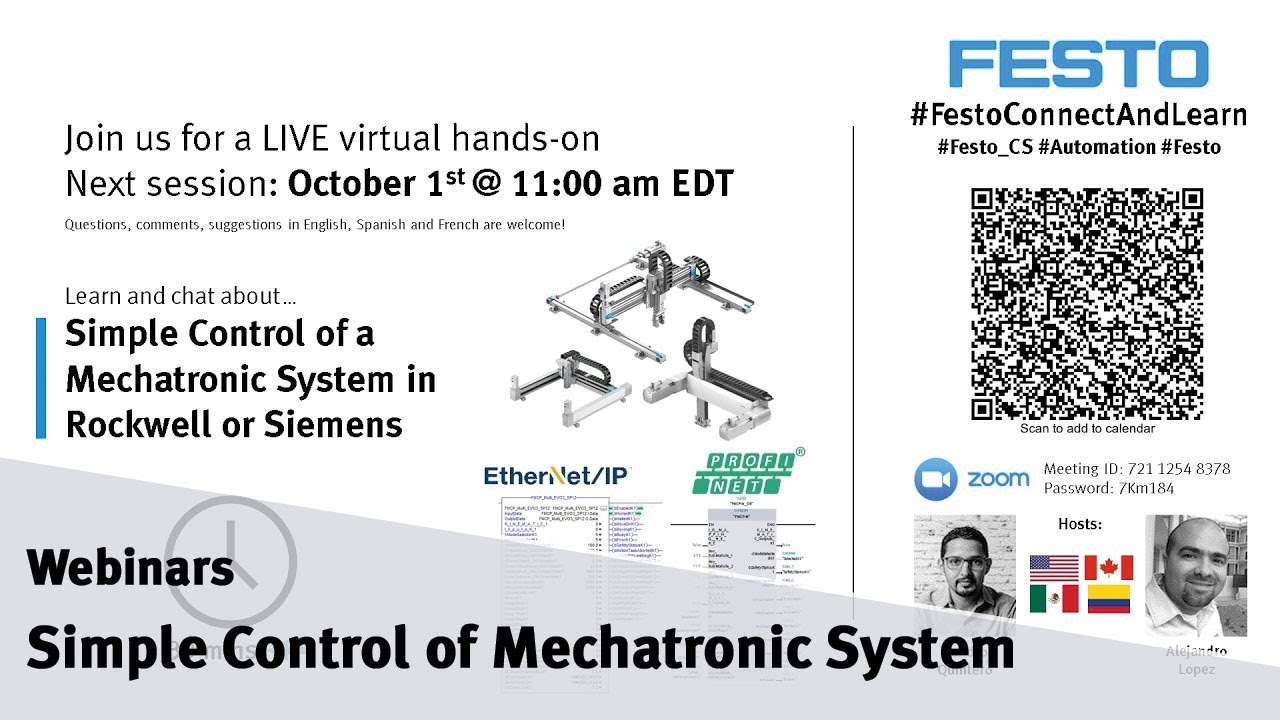 11 - Simple Control of Mechatronic System in Rockwell or Siemens - Connect and Learn Webinar Series
