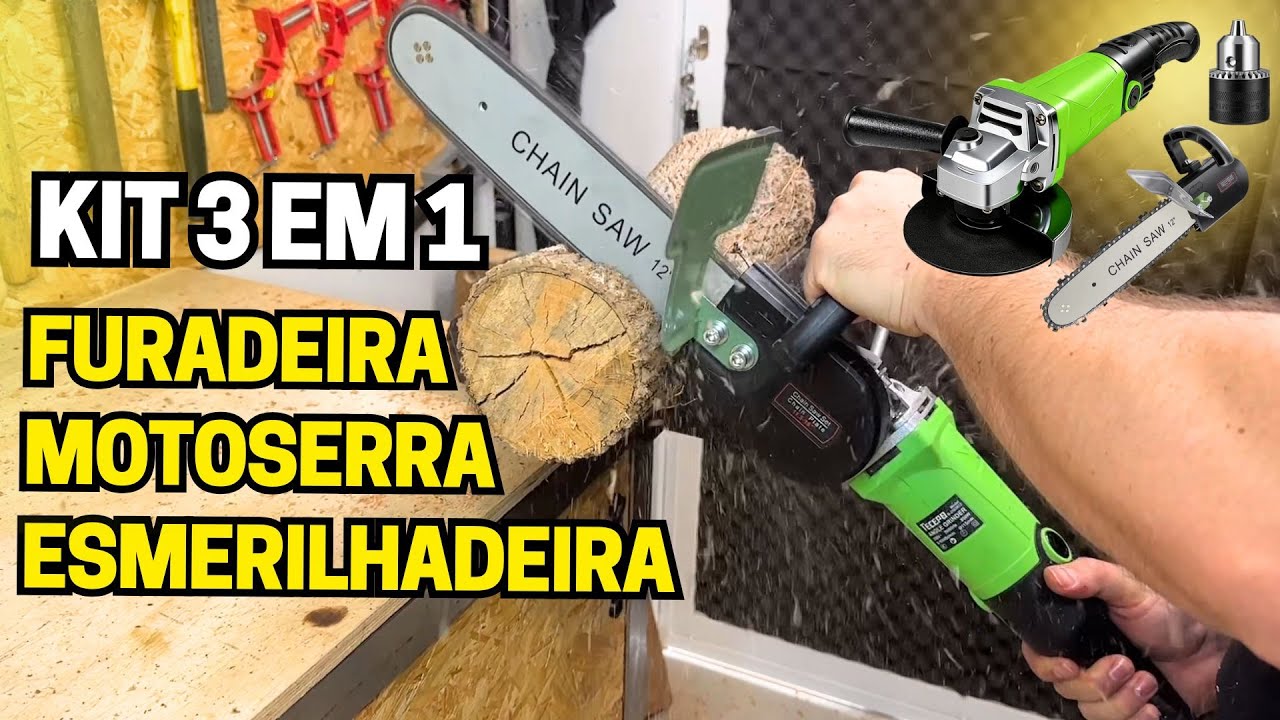 Esmerilhadeira 3 em 1 TECEPO que é MOTOSERRA e FURADEIRA - Vale a pena?