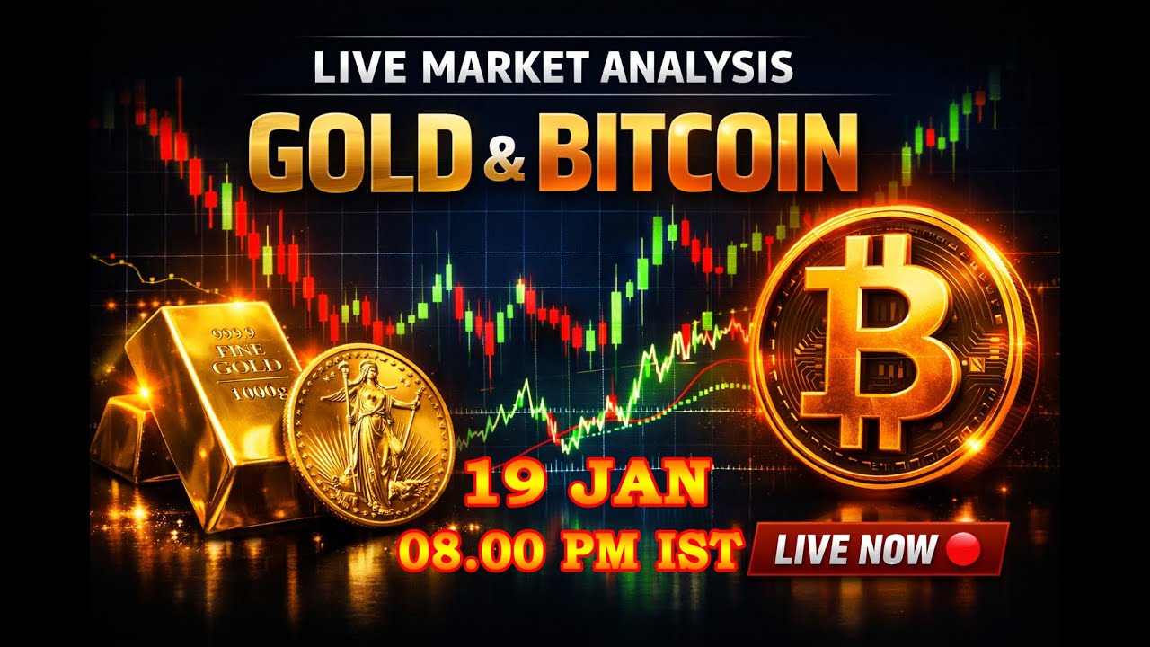 Live Market Trading: Gold & Crypto | Technical Analysis & Key Levels | Entries & Market Moves
