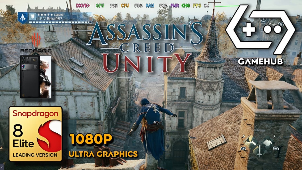 🔴Assassin's Creed Unity on Redmagic 10S Pro | SD 8Elite | GameHub | Just Chilling #2026