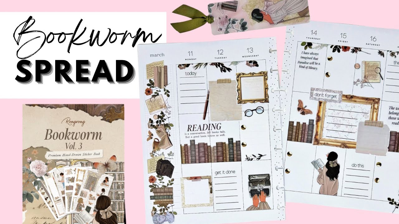 PLAN WITH ME | BOOKWORM SPREAD ​⁠@rongrongdevoeillustration