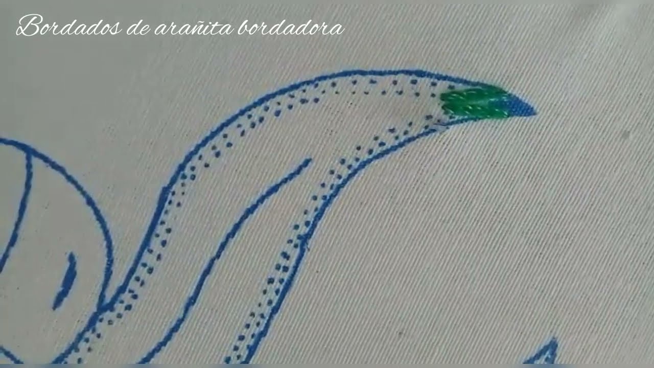 Como bordar hojas largas Y delgadas| Bordado fácil de hojas y pétalos.