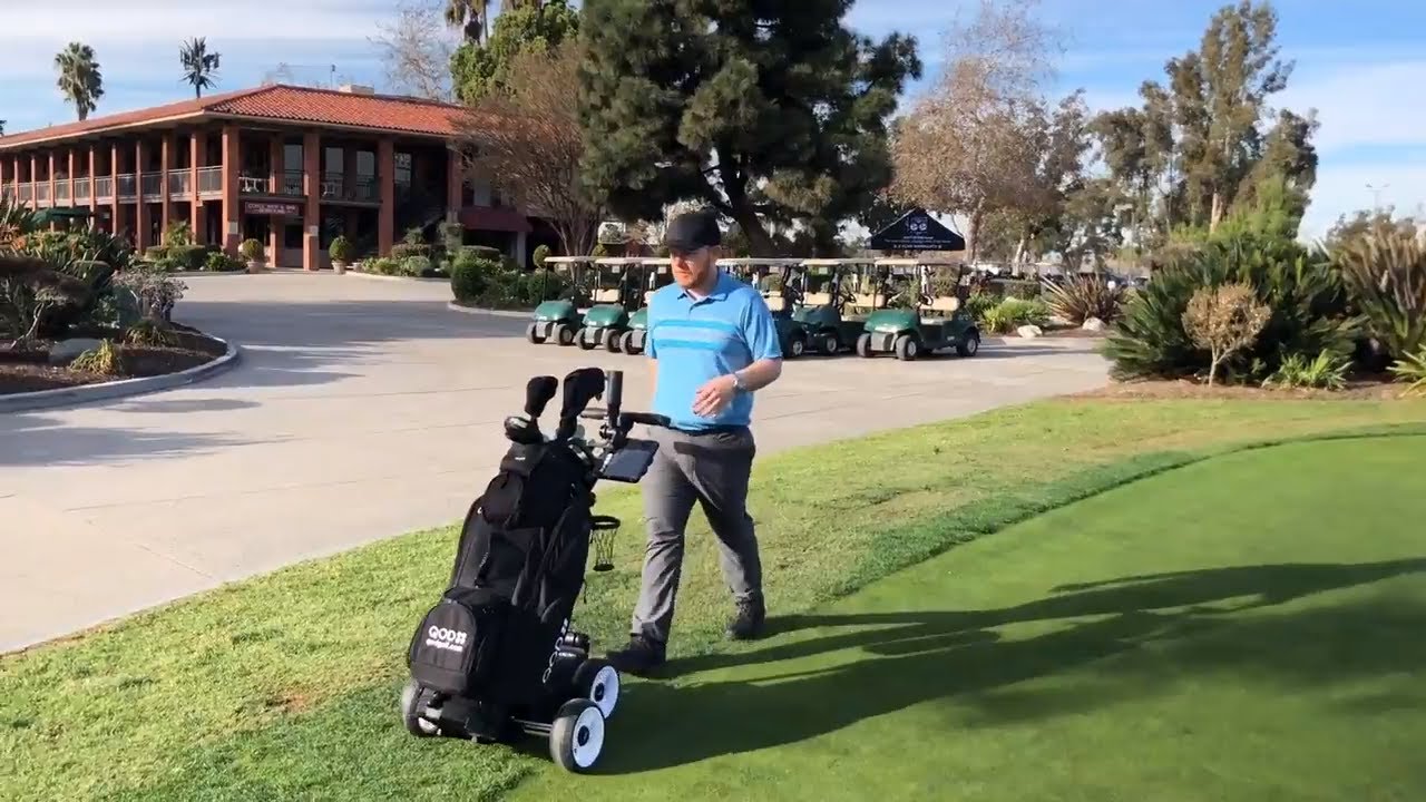 Electric Golf Caddy Cart | Motorized Golf Push Cart | QOD Golf USA | Video Review Demonstration