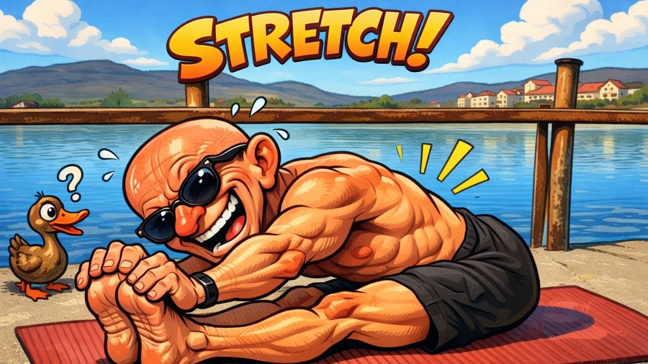 Am făcut stretching lângă lac @sportsnation