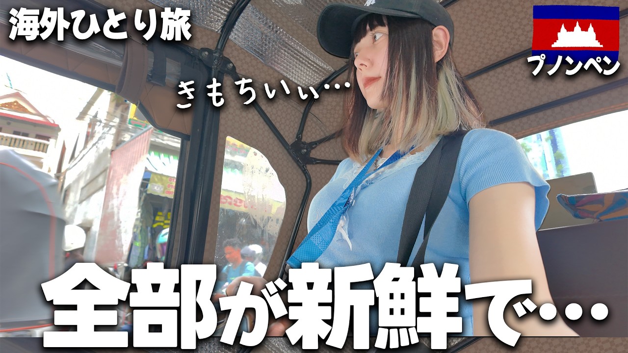 想像以上！カンボジア王宮の美しさ✈️初トゥクトゥクやカンボジア王宮で観光してみた！【海外ひとり旅】