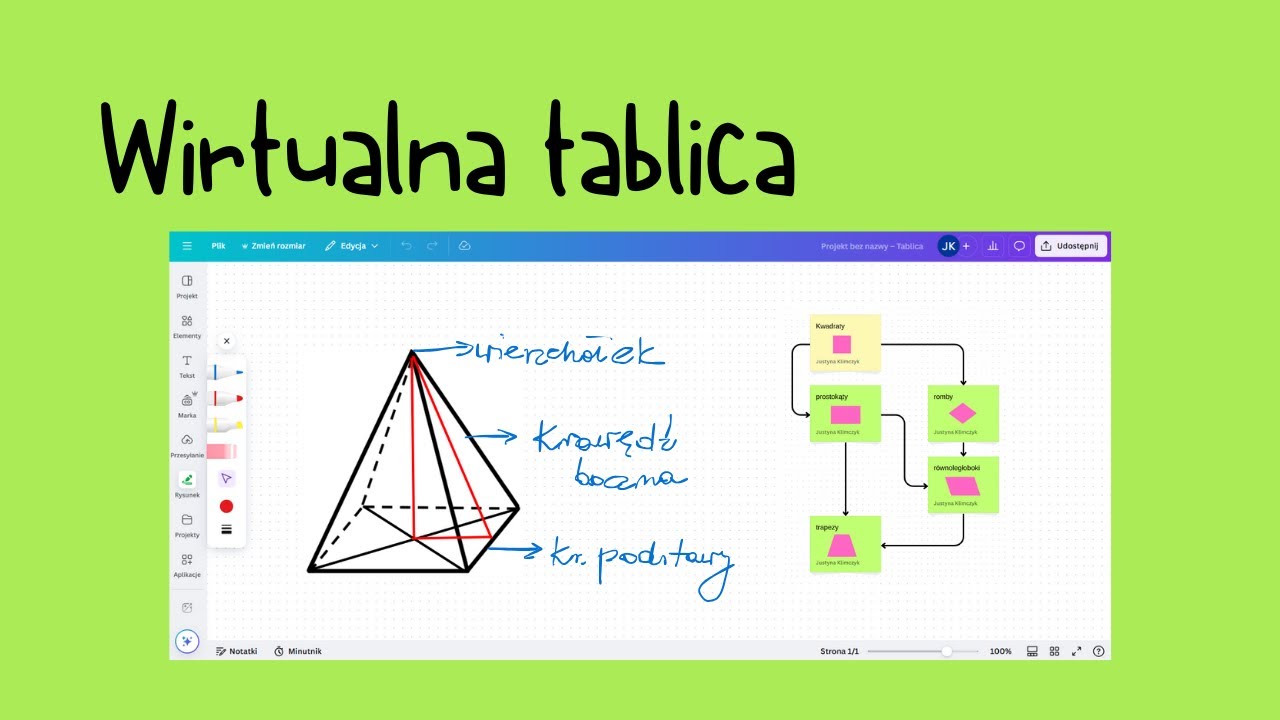 Wirtualna tablica w Canva