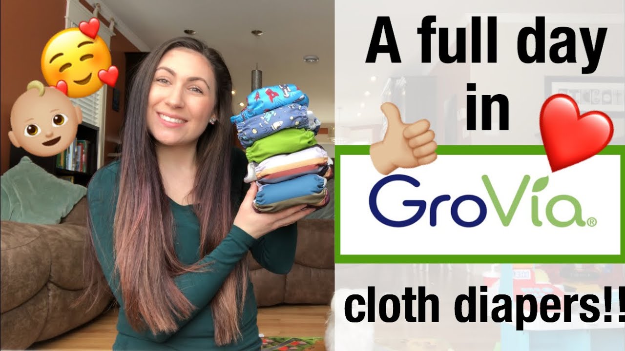 A full day in GROVIA cloth diapers!