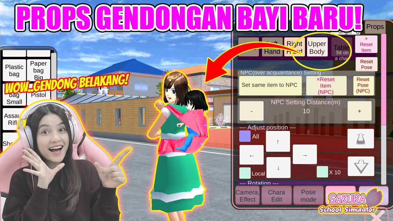 HAHH??? BARU TAU...SEKARANG ADA GENDONGAN BAYI BELAKANG LOH!! SAKURA SCHOOL SIMULATOR-PART 1019