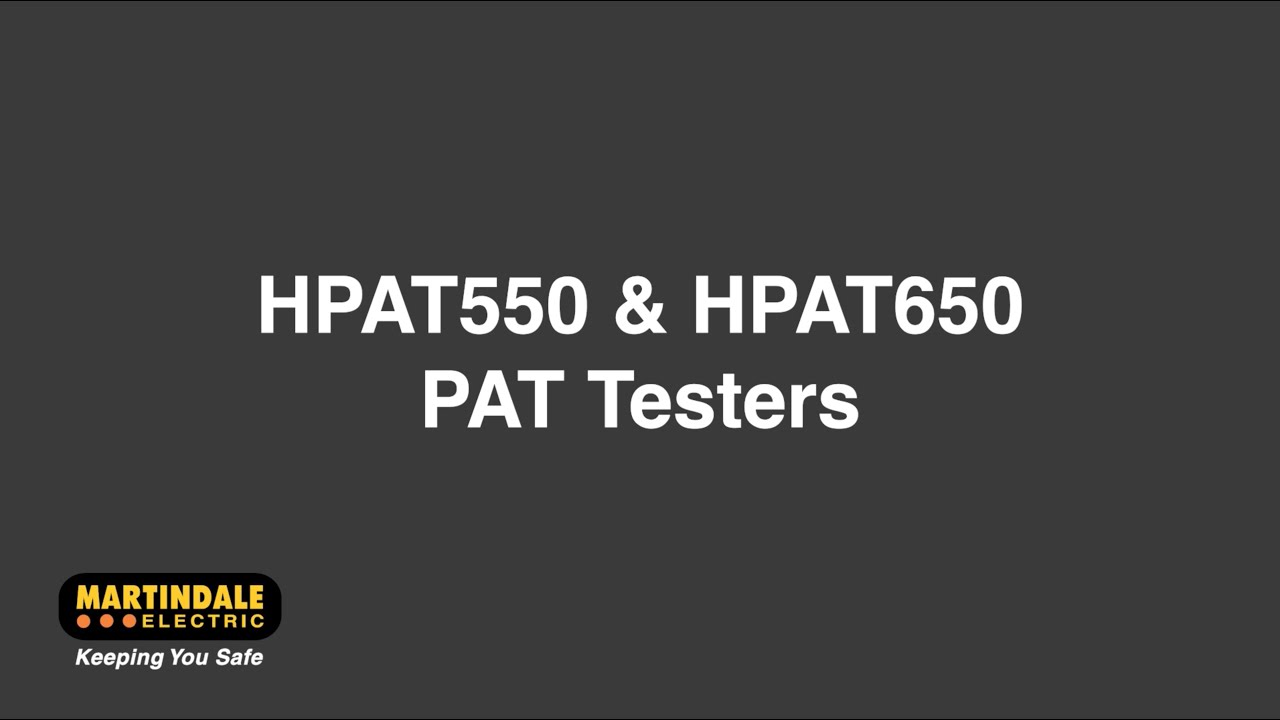 Martindale Handheld PAT Testers - the HPAT550 & HPAT650
