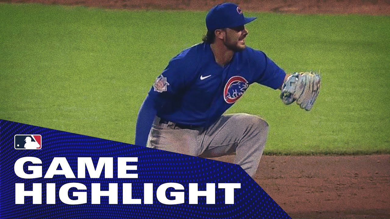 Cubs' 3rd baseman Kris Bryant rips off a TRIPLE PLAY on a diving catch!