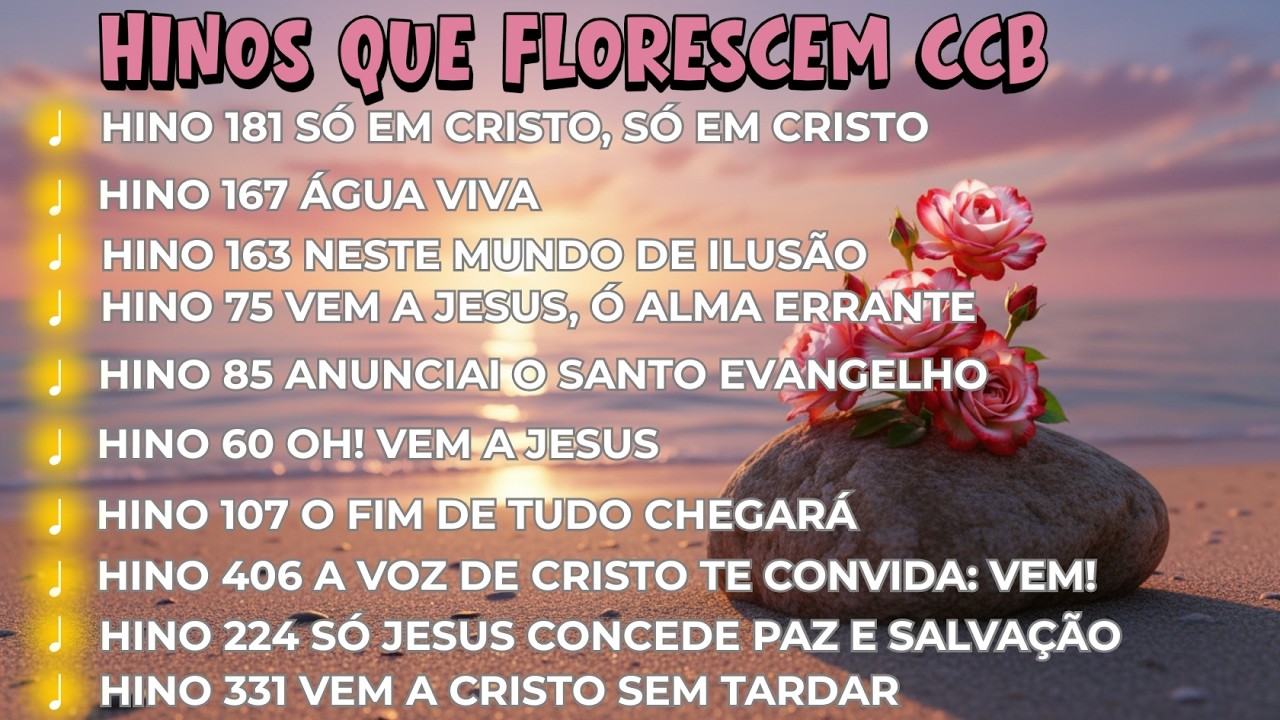 Nas Águas do Perdão: Hinos de Batismo CCB I HINOS QUE FLORECEM CCB