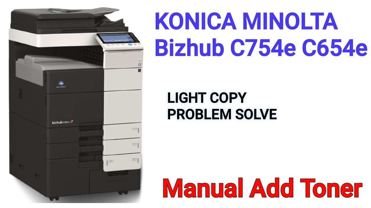 How to Add Toner KONICA MINOLTA Bizhub C754e C654e