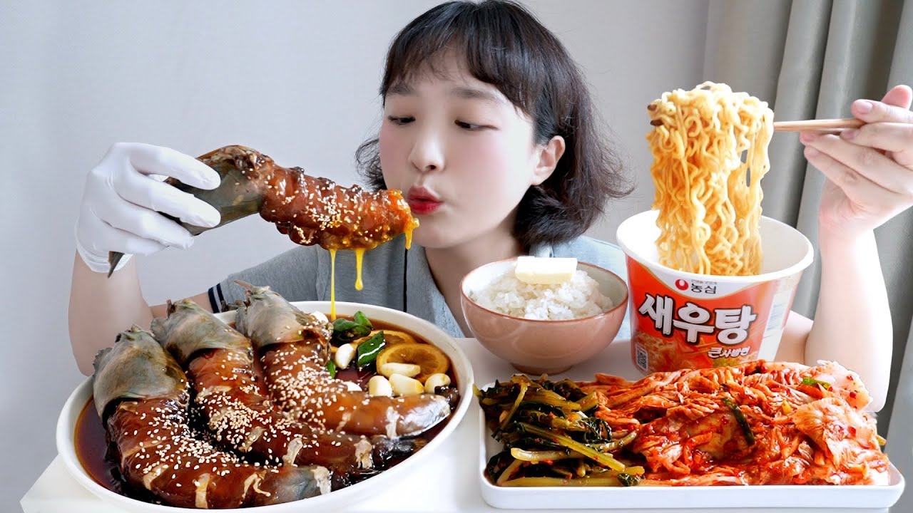 킹 타이거 새우장 먹방 🦐 도님표 완벽한 새우장 이건 진짜 팔아도 돼(ft.흰쌀밥,새우탕면)REALSOUND MUKBANG | soy sauce marinated shrimp :D