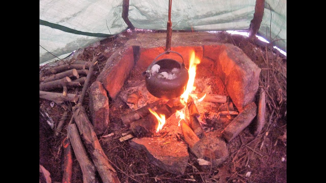 You can have an Open fire in a tarp tee pee