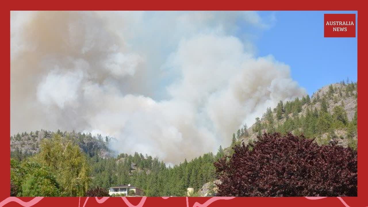 Massive smoke plumes rising from wildfire burning south of Penticton
