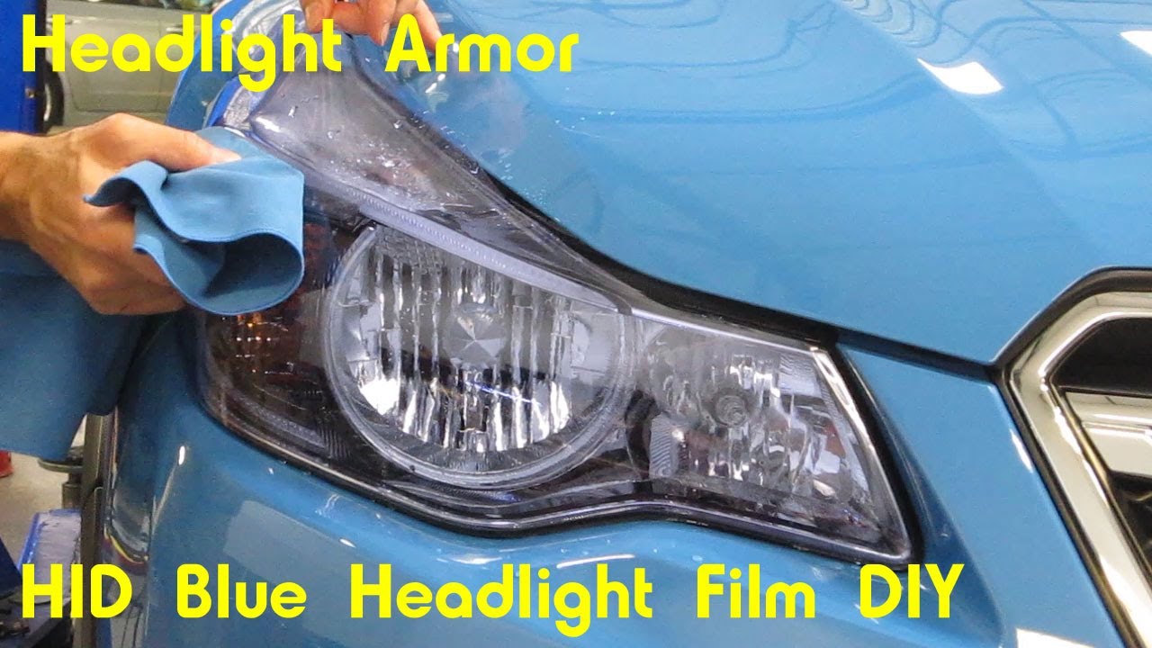 HID Blue Headlight Protection Tint Film DIY - Subaru Crosstrek / Impreza - Headlight Armor