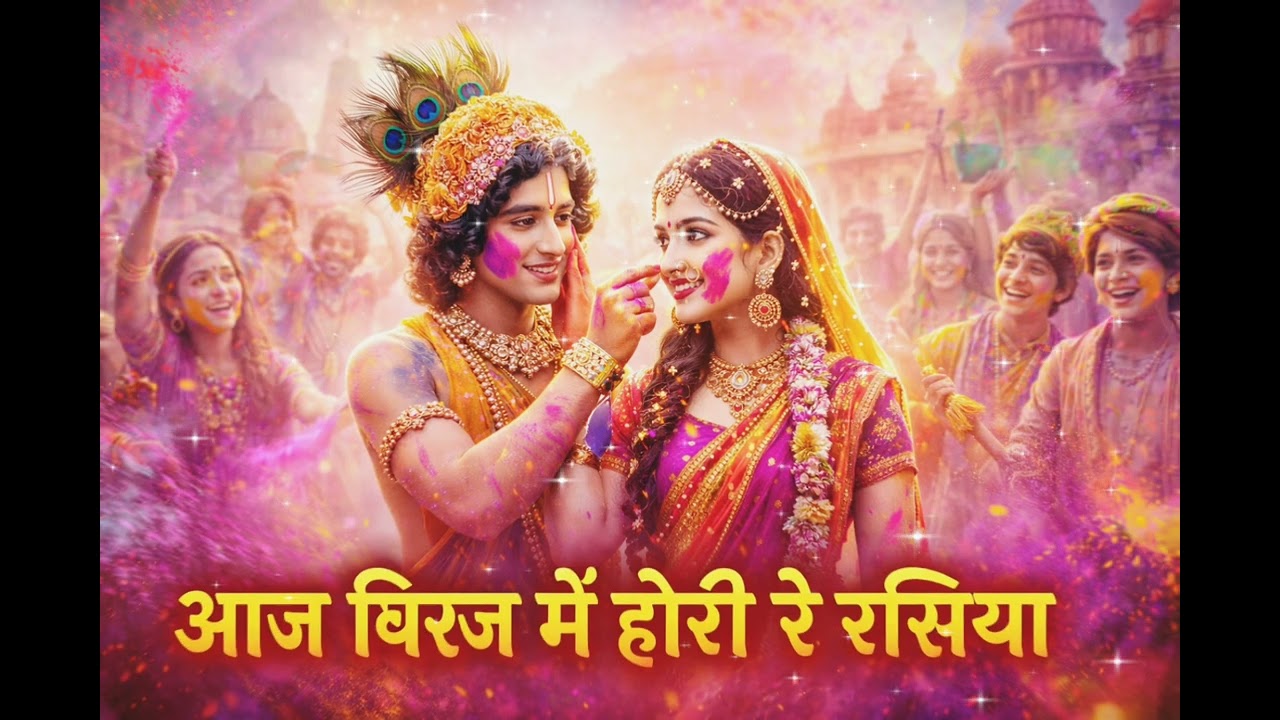 आज बिरज में होरी रे रसिया | Radha Krishna Holi Song 2026 | Rishabh Rana |Braj Holi Special