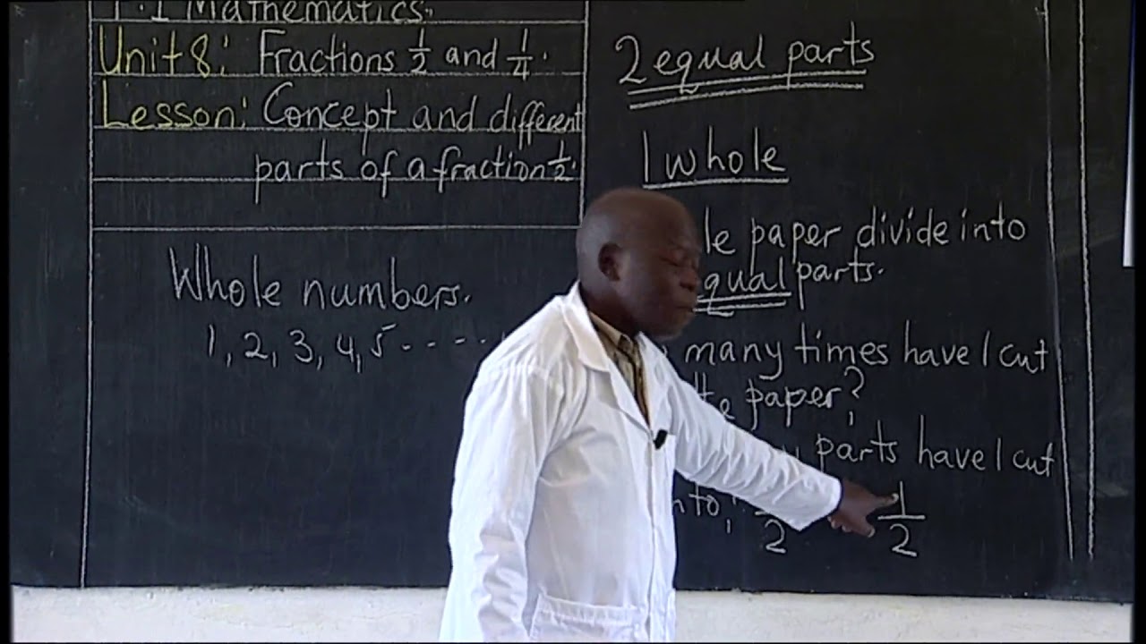 REB | P1 | Mathematics | Unit 8 | Lesson: Concept and Different Parts of a Fraction 1/2