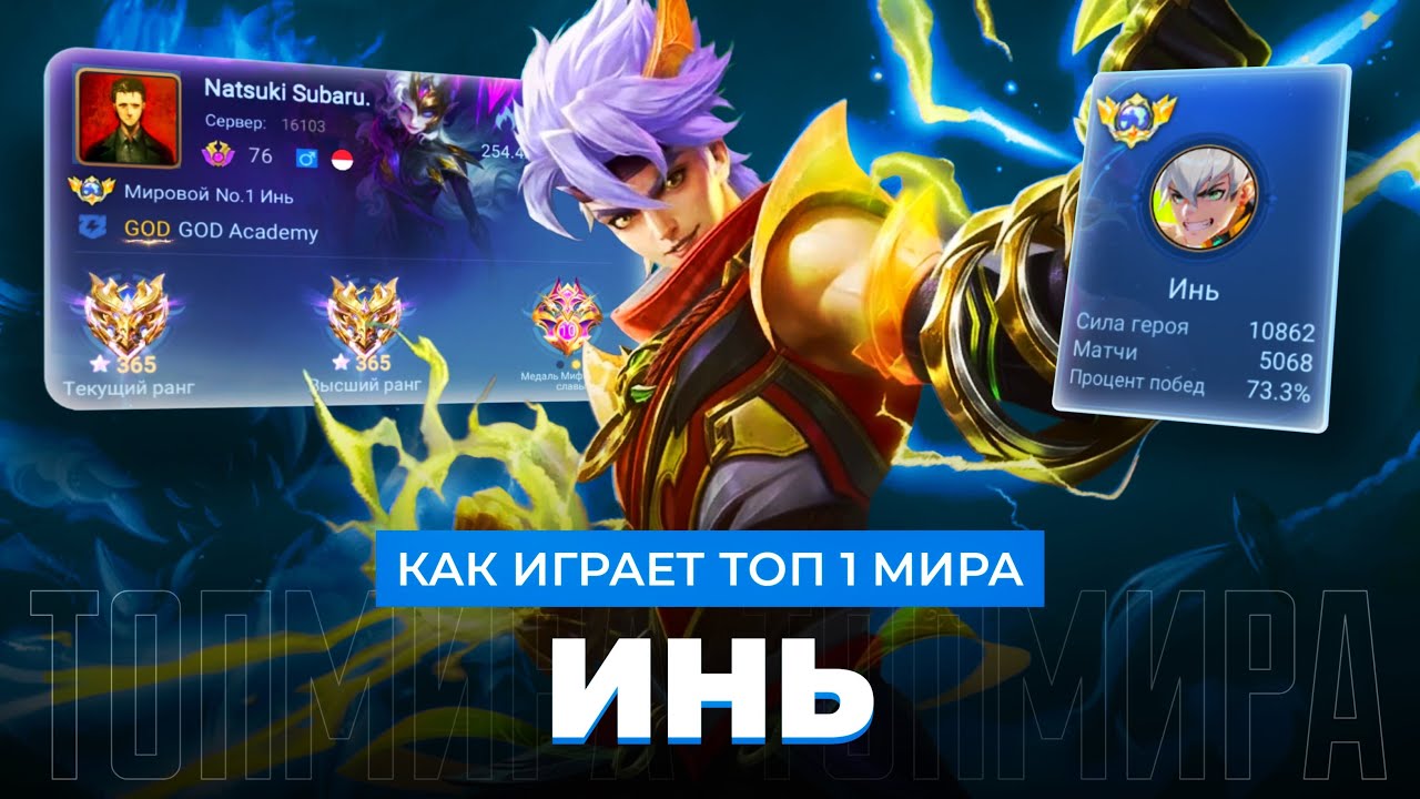 ТОП 1 МИРА ИНЬ СТАВИТ МЕТУ НА КОЛЕНИ / MOBILE LEGENDS 