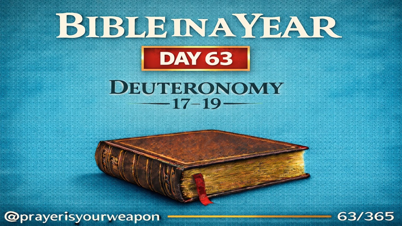 FINISH THE BIBLE IN ONE YEAR | Bible in a Year Series - Day 63 Deuteronomy 17 - 19