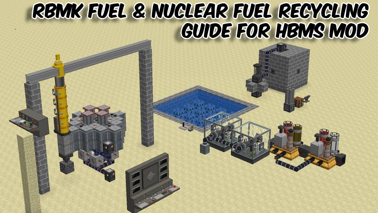 How to RECYCLE RBMK FUEL in HBMs Mod || Complete NUCLEAR FUEL RECYCLING GUIDE for HBMs Mod